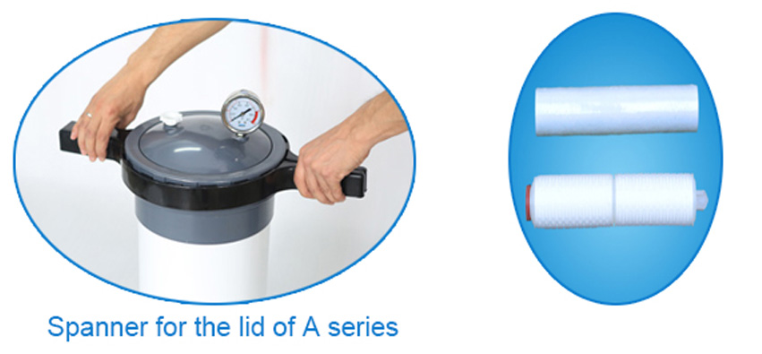 SS, корпус фильтра картриджа UPVC