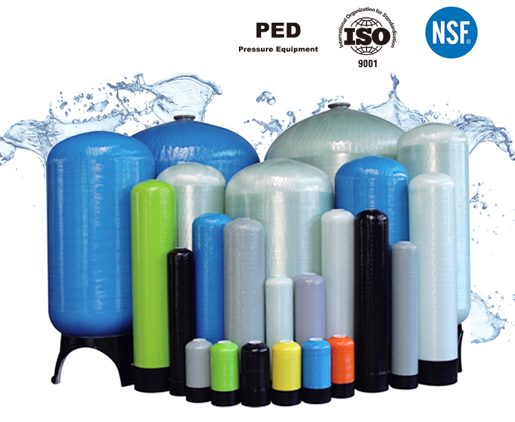 Черный цвет FRP Media Tank